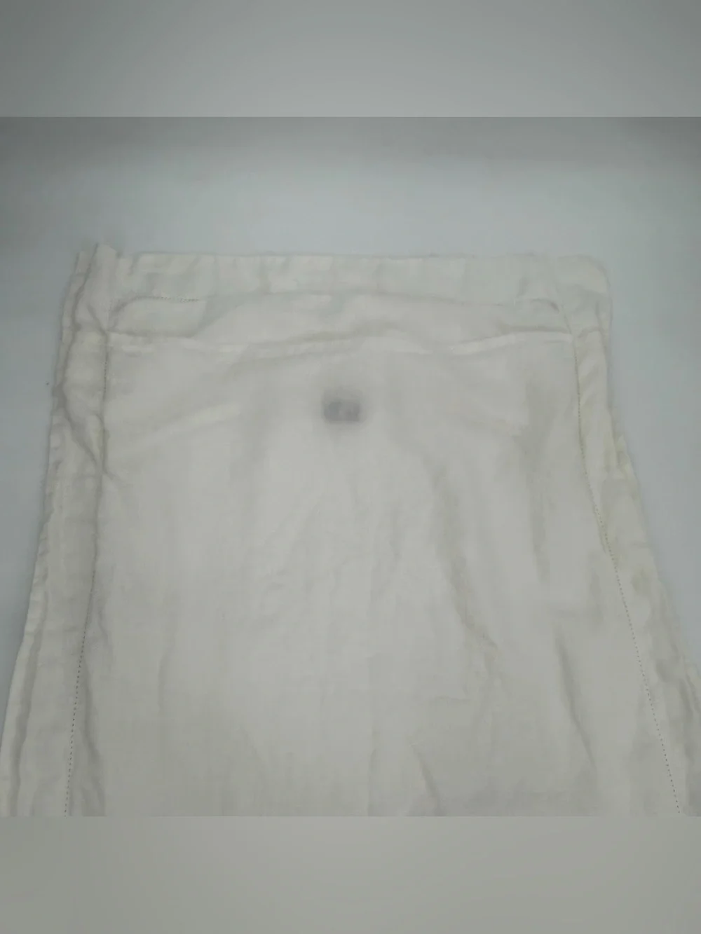 Fieldcrest Pillow Sham King Ivory White Linen Single (1) Pillow Cover Cottage